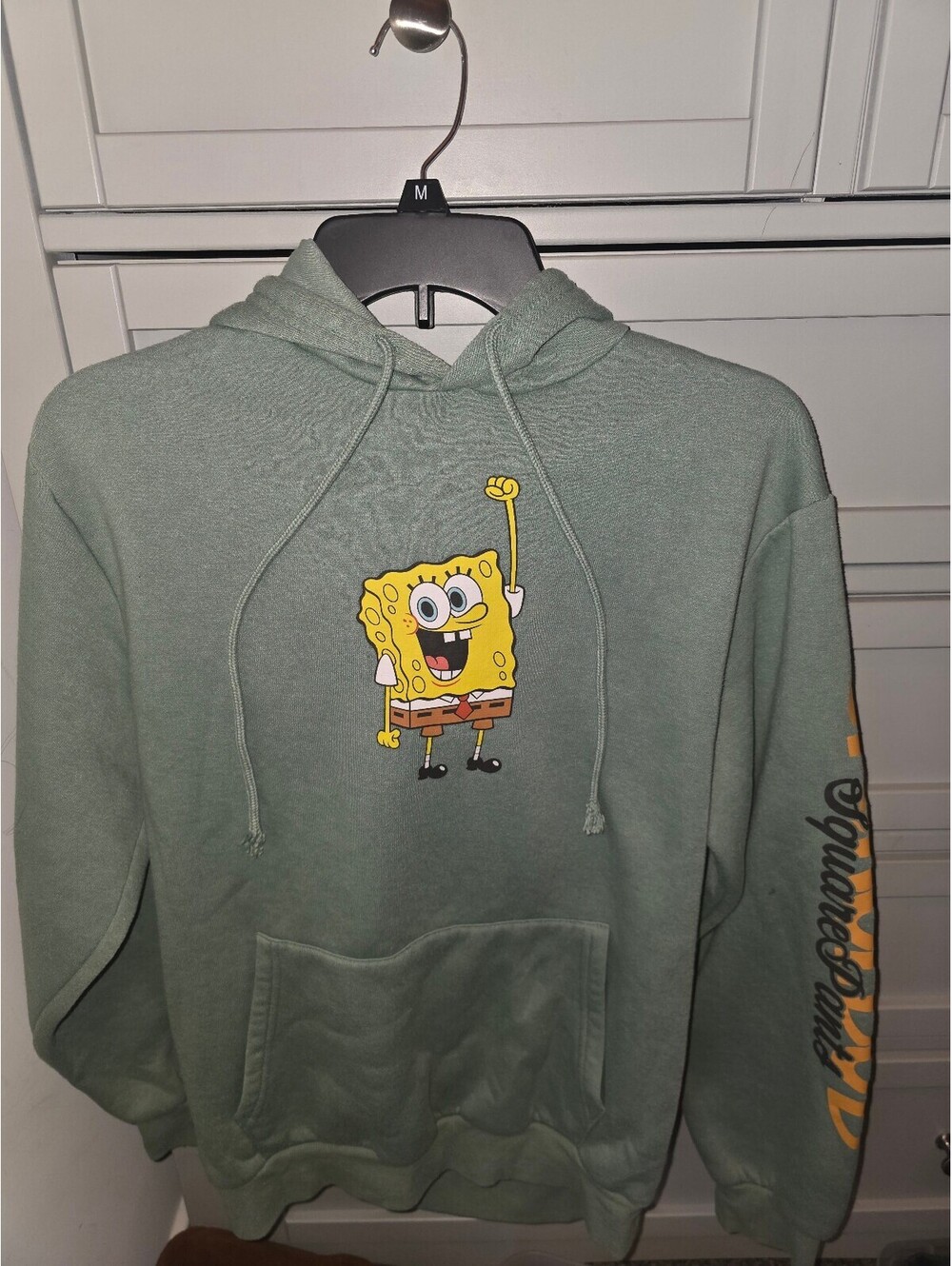SpongeBob SquarePants Green Hoodie Sweatshirt Size Small